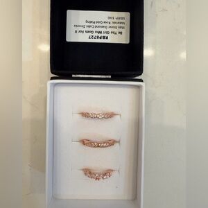 Rose gold elegant collection 3 stack rings. Wear one or all three size 5